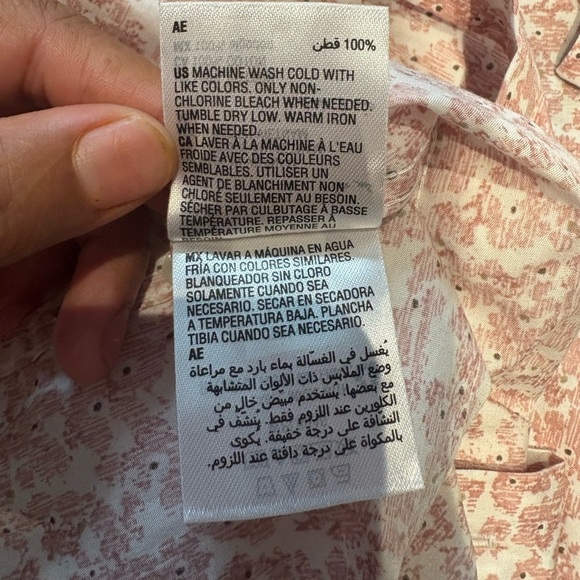 Alfani Men's Light Pink Patterned Button Down Shirt - Picture 6 of 6